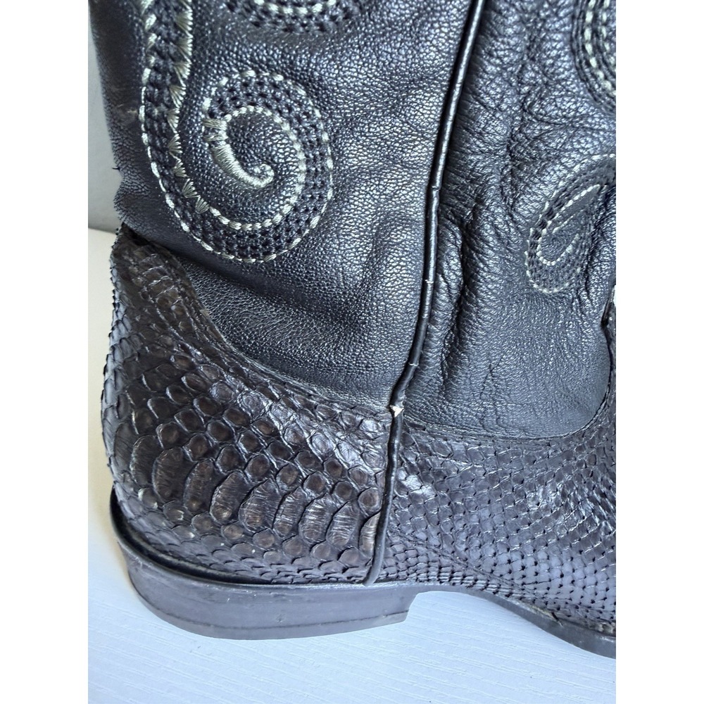 Cuadra Black Genuine Python Snakeskin Cowboy Boots Men's US 11 MX 30 Mexico - Picture 5 of 12